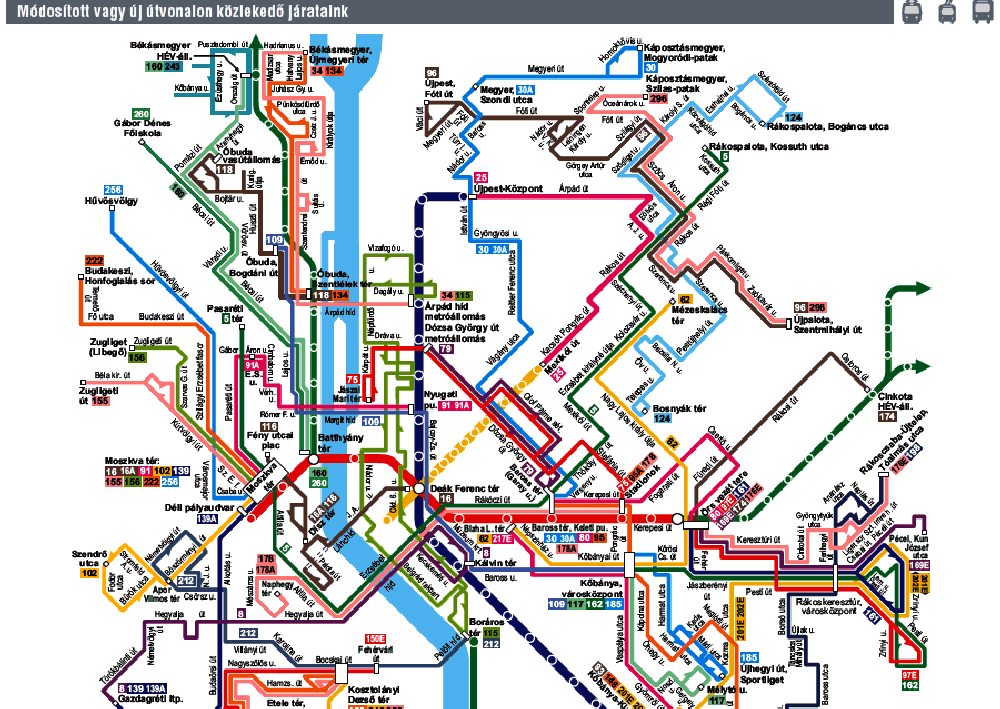 budapest térkép bkv útvonalakkal Budapest Busz, Villamos, Trolibusz, Metro, HÉV Térképe 2008  budapest térkép bkv útvonalakkal