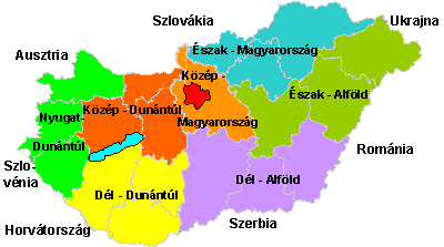 magyarország régiói térkép Régiók térképe magyarország régiói térkép
