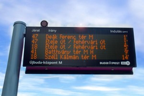Futár-rendszer kijelző