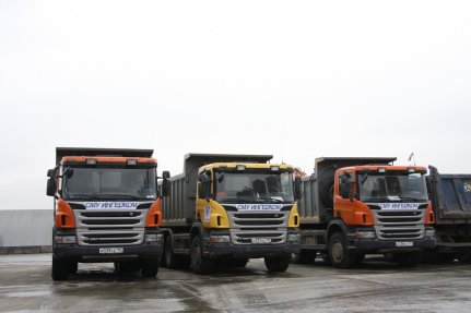 A moszkvai metró építésénél Scania billencs