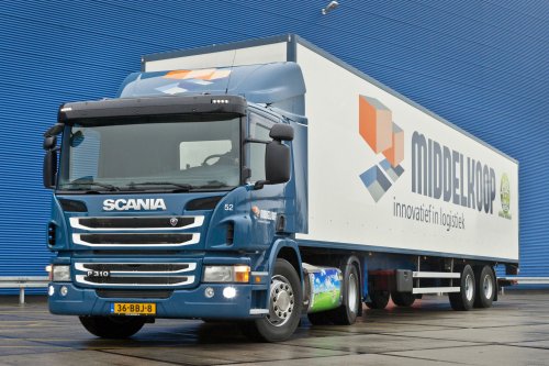LNG-üzemű Scania tehergépkocsik Hollandiában